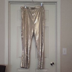 Serra Gold Shimmer Pants